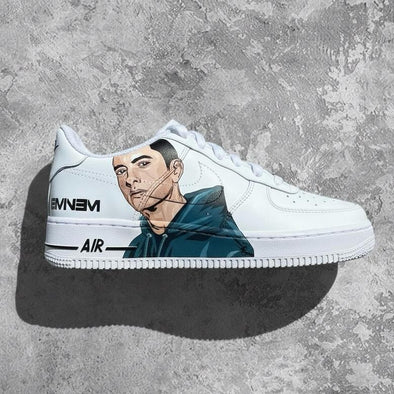 Custom Air Force 1 Sneakers – Hand Painted “Slim Shady” Streetwear Shoes