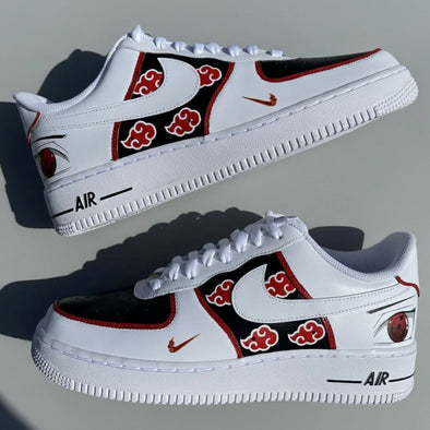 Custom Air Force 1 Sneakers – Hand Painted Akatsuki Naruto Anime Shoes