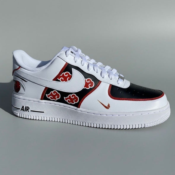 Custom Air Force 1 Sneakers – Hand Painted Akatsuki Naruto Anime Shoes