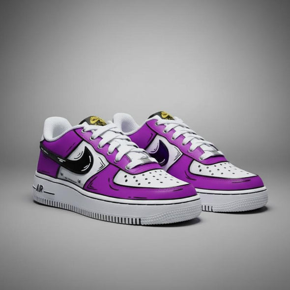 Custom Cartoon Style Air Force 1 | Hand Painted Yellow Comic Sneakers