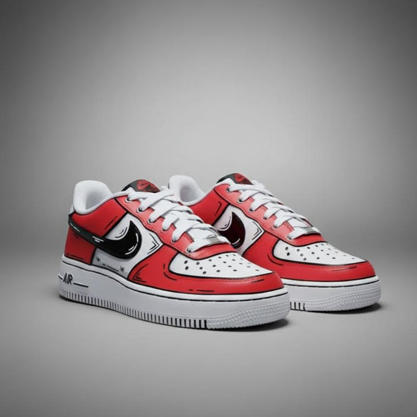 Custom Cartoon Style Air Force 1 | Hand Painted Yellow Comic Sneakers