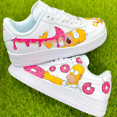 AF1 Custom Simpsons Homer Donut Sneakers – Hand-Painted AF1