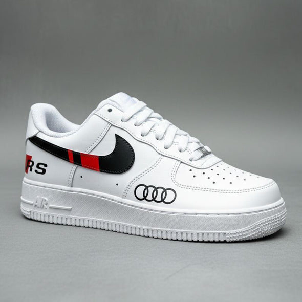 Custom Audi RS Inspired Sneakers – Hand-Painted AF1 with Detailing