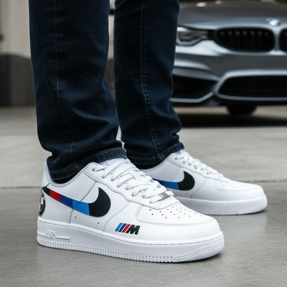 Custom BMW M Sport AF1 Sneakers – Hand Painted Car Shoes