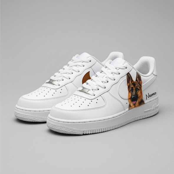 Custom Air Force 1 Sneakers – Dog Portrait & Personalized Name