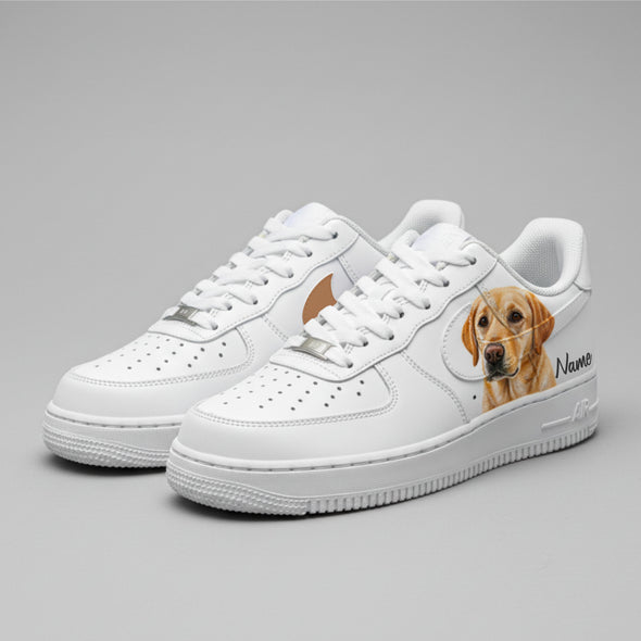 Custom Air Force 1 Sneakers – Dog Portrait & Personalized Name