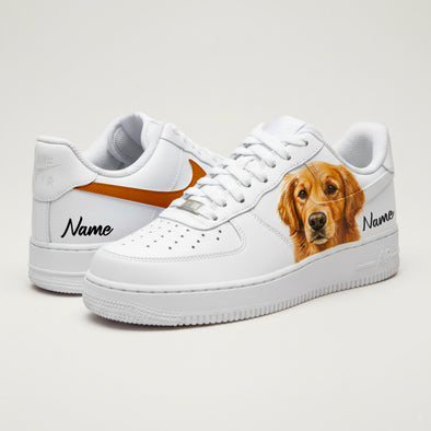 Custom Air Force 1 Sneakers – Dog Portrait & Personalized Name