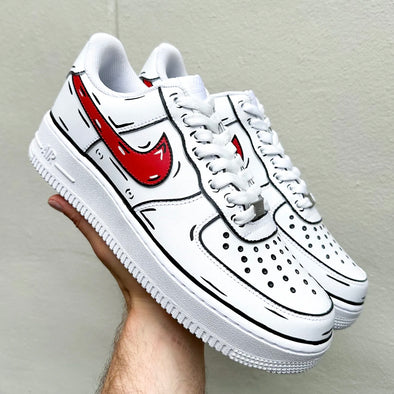 outlines – hand-painted design

