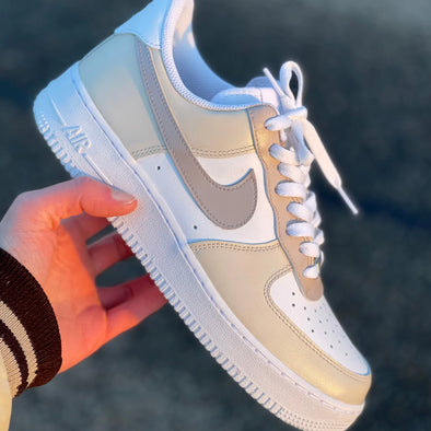 Beige Cream Fade – Custom AF1 Style Sneakers